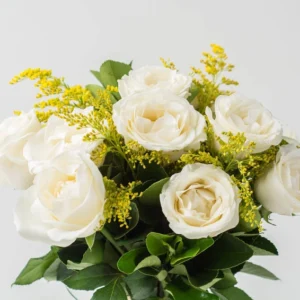 Buquê de 12 Rosas Brancas