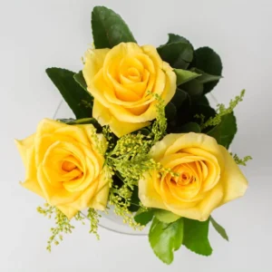 Buquê de 3 Rosas Amarelas