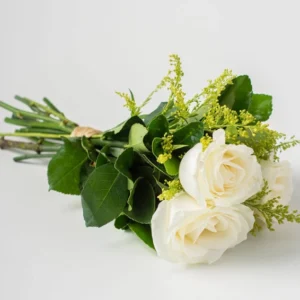 Buquê de 3 Rosas Brancas